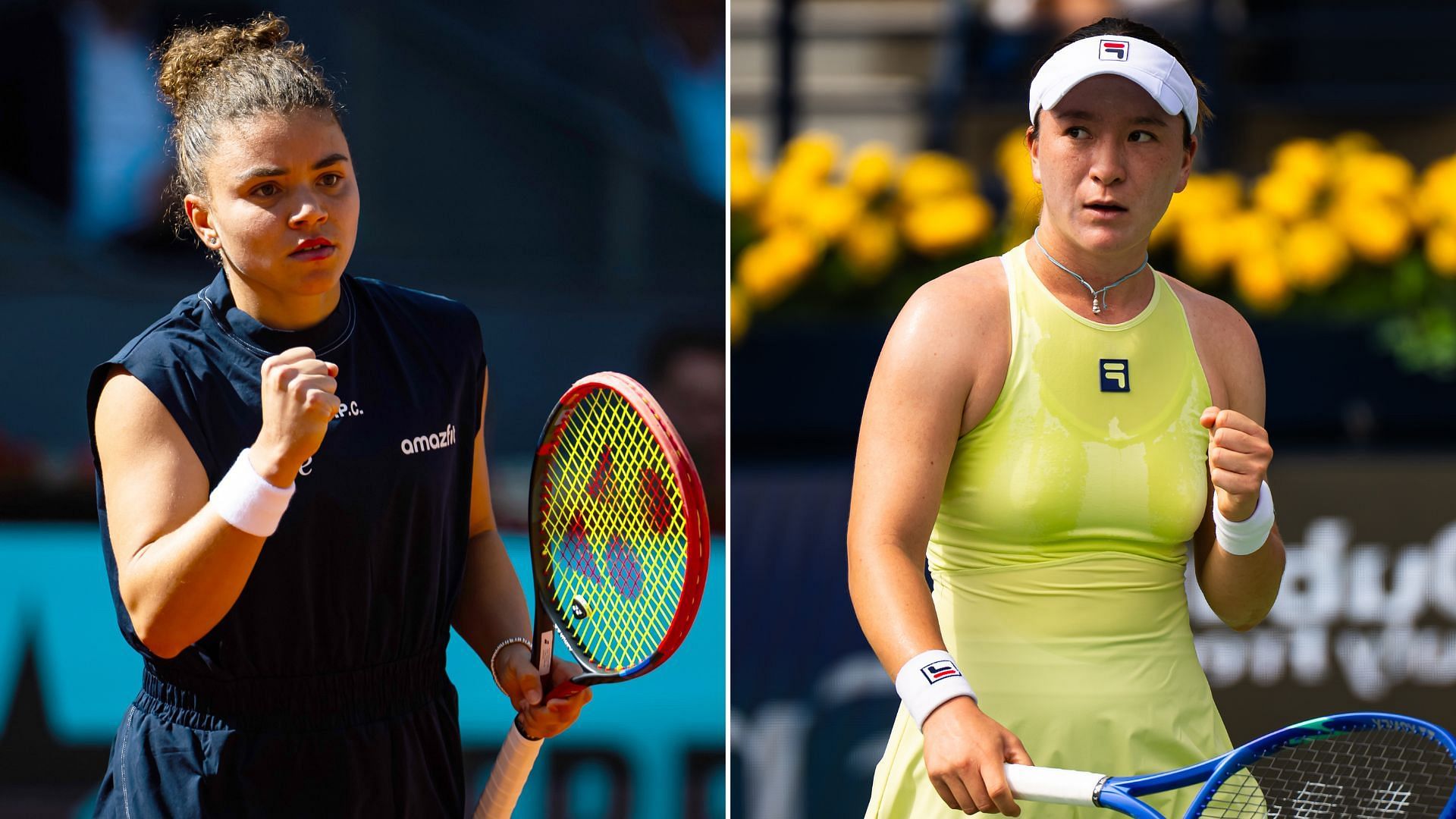 Jasmine Paolini (L) &amp; Lulu Sun (R) (Source - GETTY)