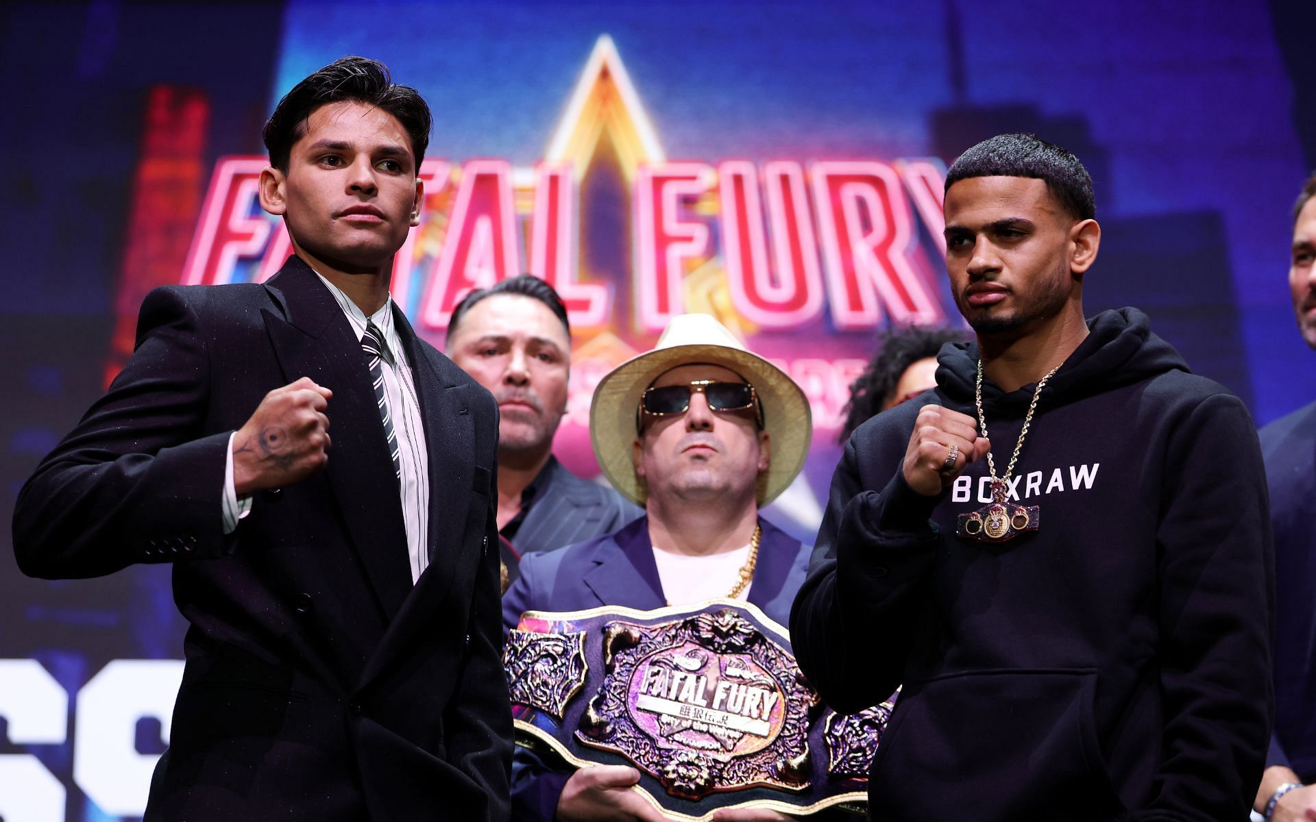 Ryan Garcia and Rolly Romero face off. [Image courtesy: Getty]