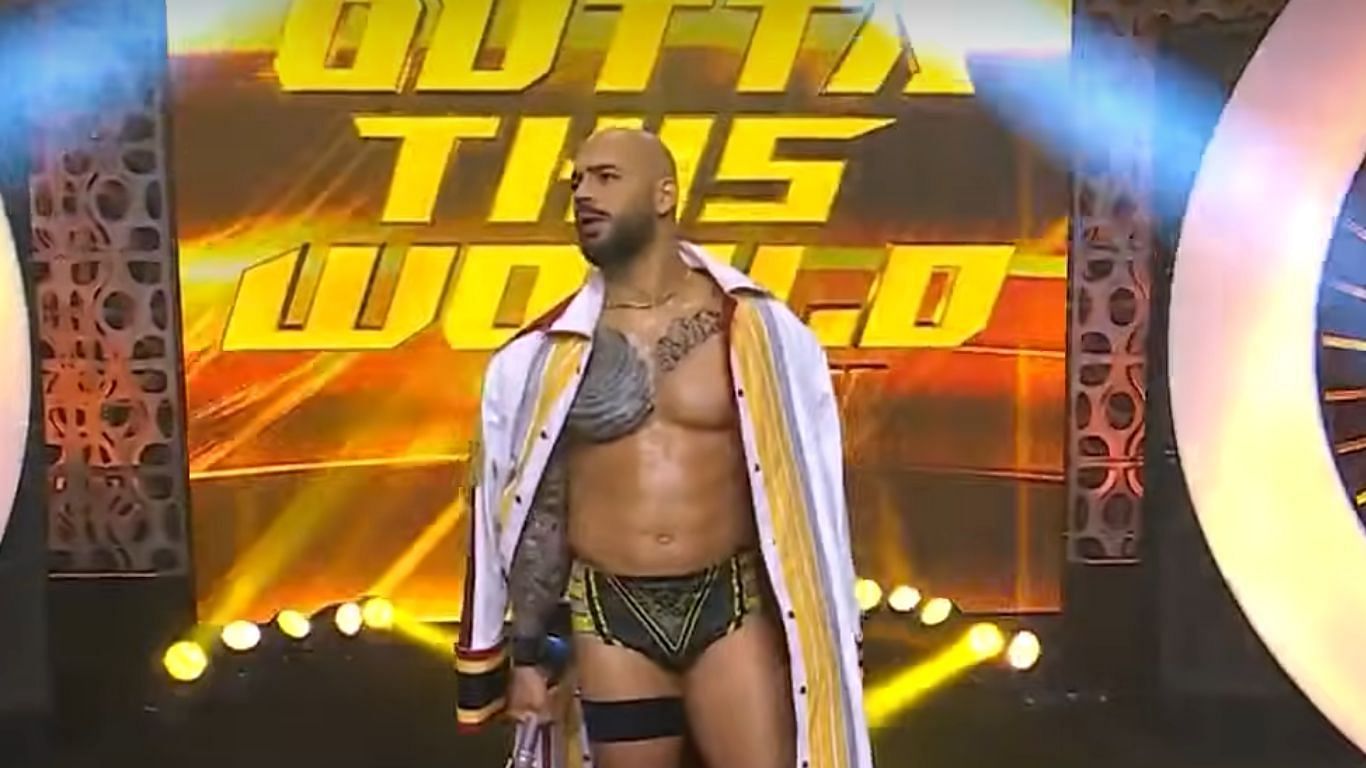 Ricochet making his entrance at Beach Break [Image from AEW