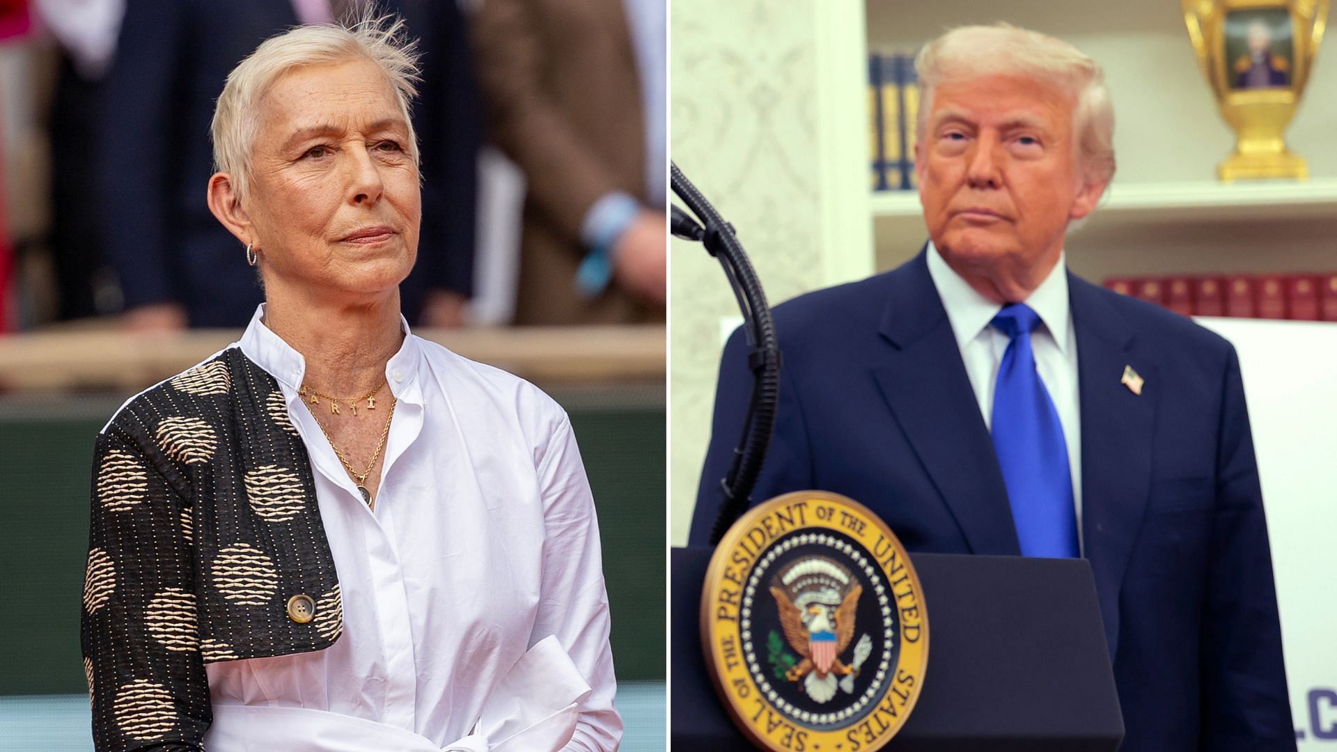Donald Trump Martina Navratilova (Source: Getty)