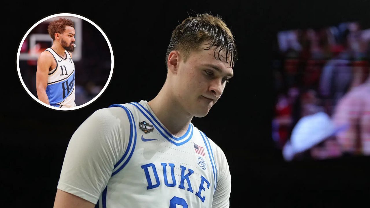 Trae Young reacts to a former NBA star