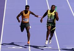 Despite being in Jamaica's relay lineup, why did Kishane Thompson not run in his first World Athletics Relays?