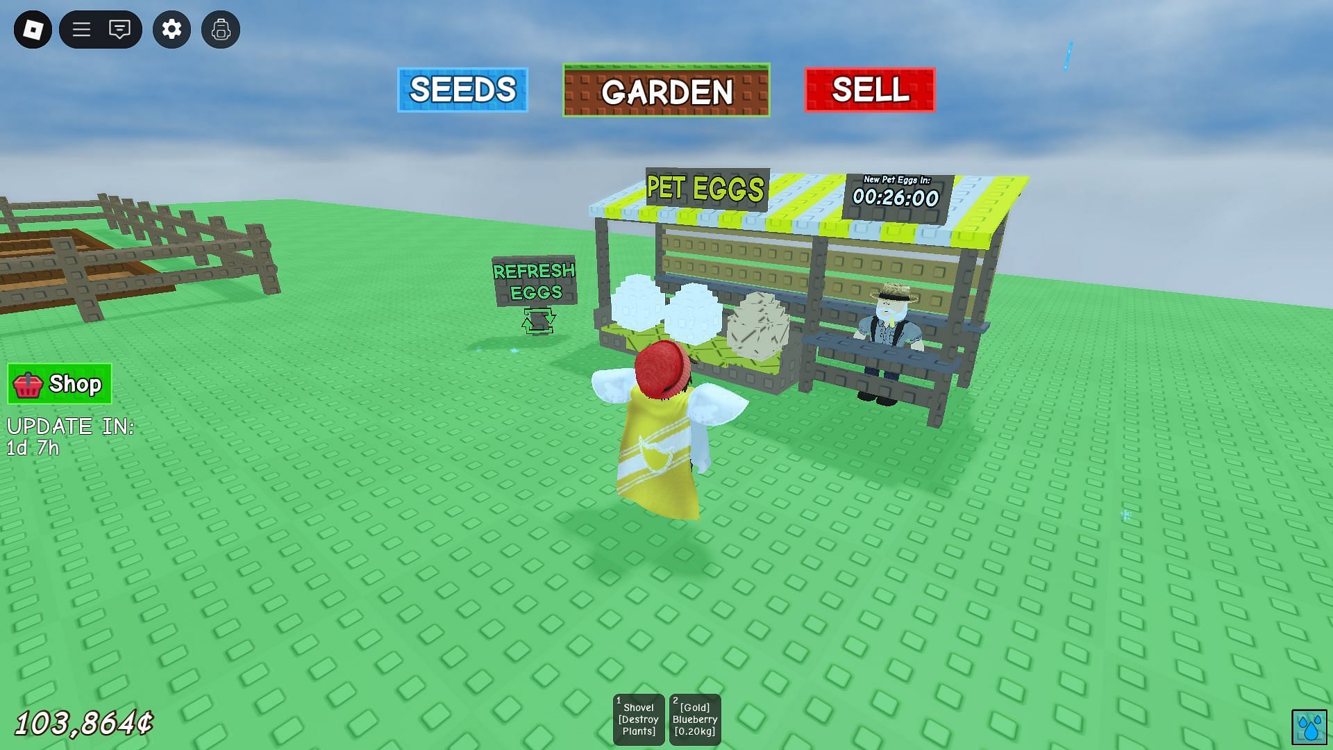 Obchod s vaječnými miláčikmi (obrázok cez Roblox)