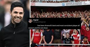 "Easily been player of the season", "This guy is an AI" - Fans hail Arsenal star for his showing in 1-0 win over Newcastle