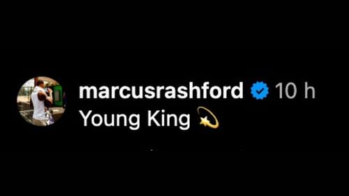 Marcus Rashford's comment on Lamine Yamal's post (Image via Instagram/@lamineyamal)