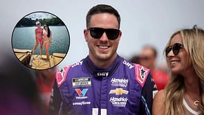 Alex Bowman’s girlfriend poses in a pink bikini during boating excursions