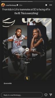 Image via the Instagram story of Lindsay Gottlieb.