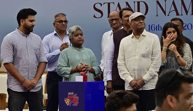 Ritika Sajdeh gets emotional during Rohit Sharma's stand inauguration ceremony at Wankhede Stadium [Watch]