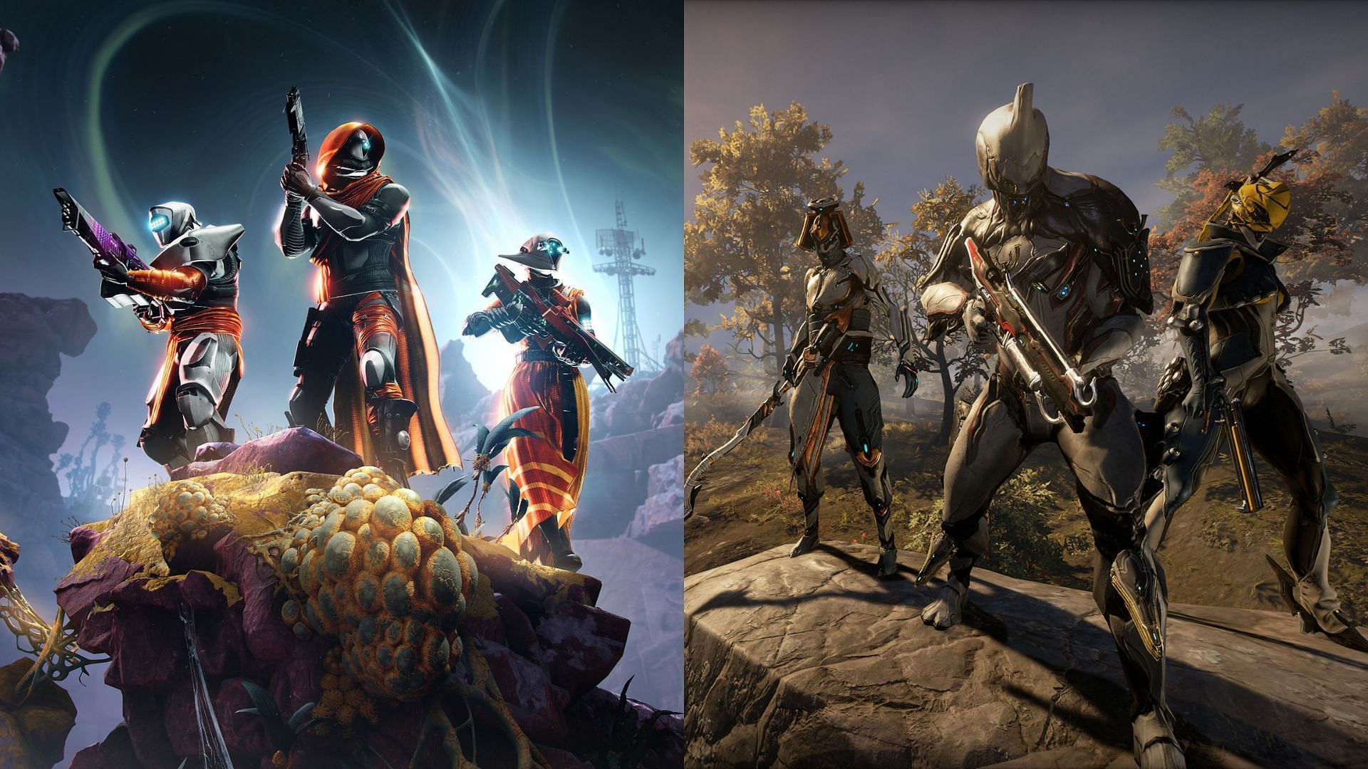 Warframe vs Destiny 2 in 2025: A brief comparison (Image via Bungie and Digital Extremes))