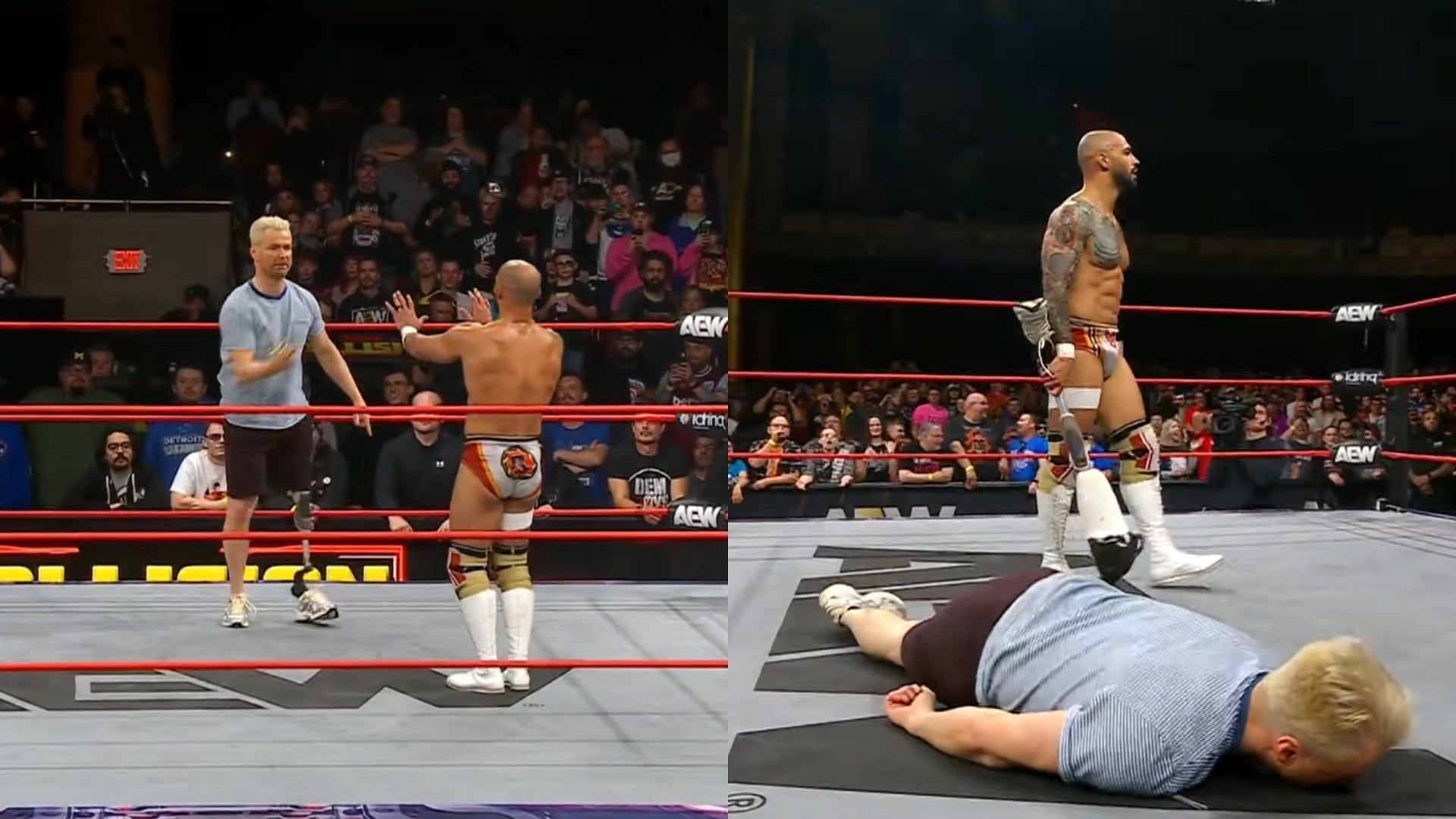 Ricochet infuriated the crowd this week. [Image via AEW YouTube]