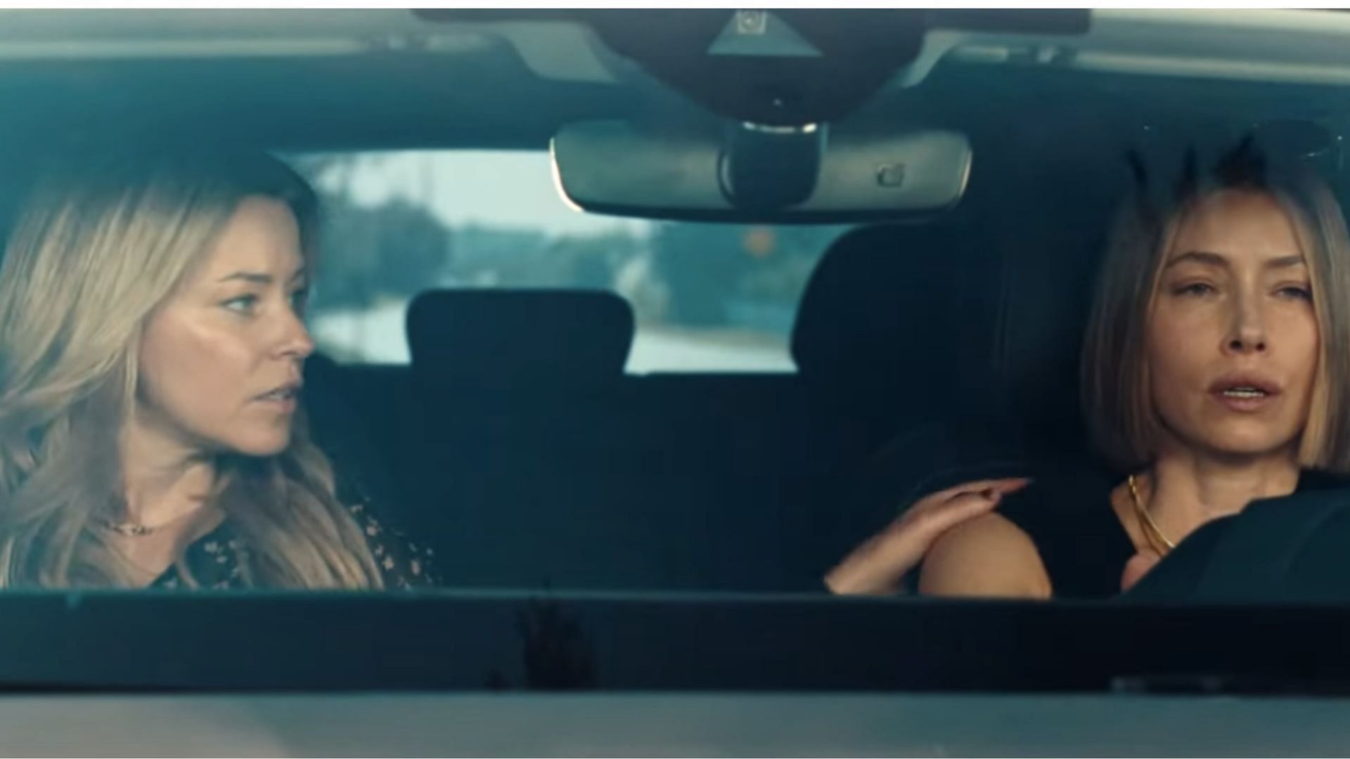 Banks and Biel in The Better Sister (Image via YouTube/Prime Video)