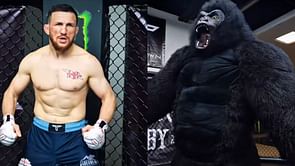 Merab Dvalishvili outlasts the ‘gorilla’ in wild gym showdown skit