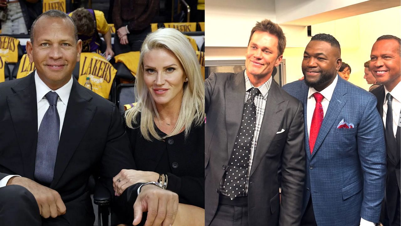 Alex Rodriguez with his girlfriend, Jaclyn Cordeiro (L), Alex Rodriguez with Tom Brady and David Ortiz (R) (Images from - Getty, Instagram.com/@arod)