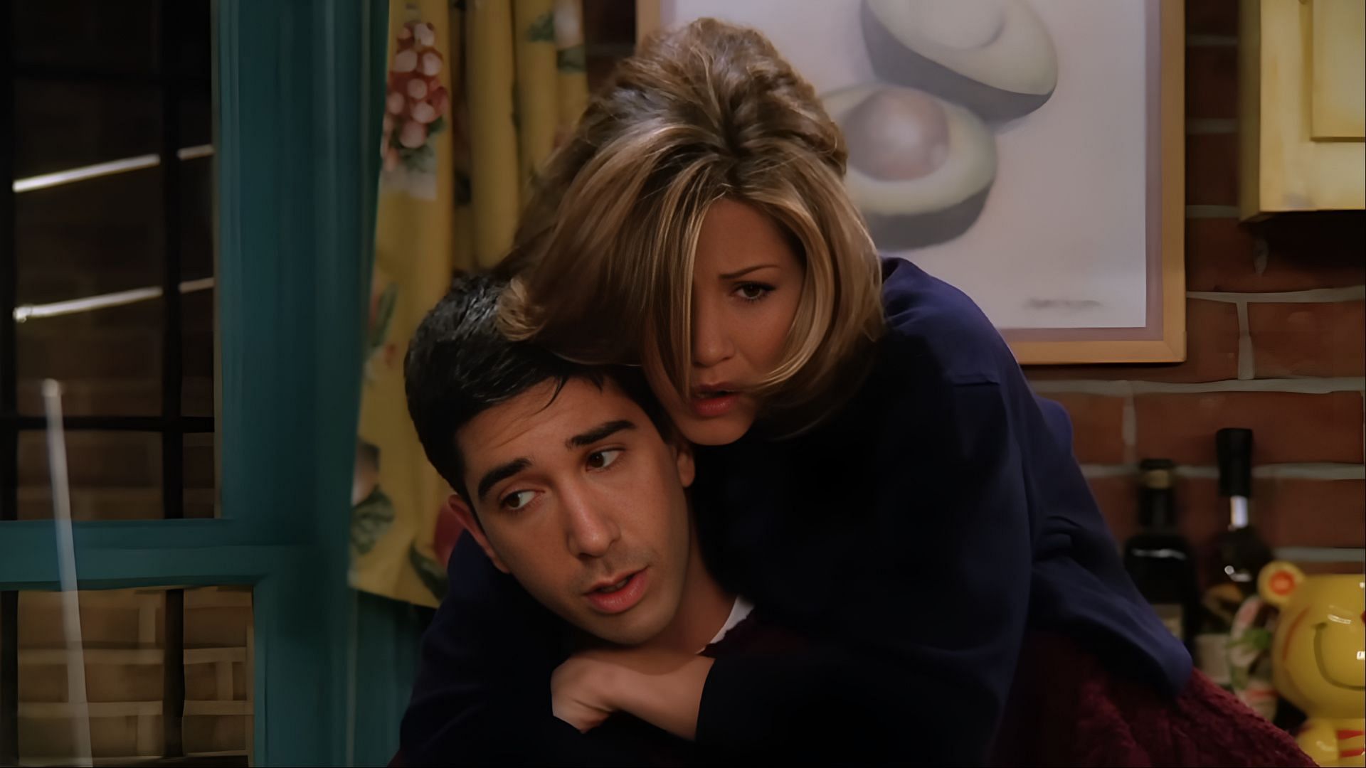 This pivotal Season 2 moment shows Rachel trying to stop Ross from hearing the message she left the night before, revealing her true feelings while he&rsquo;s still dating Julie (Image via Netflix)