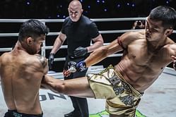 WATCH: Thai legend Nong-O Hama shows his textbook technique in perfect leg kick counter against Kongthoranee