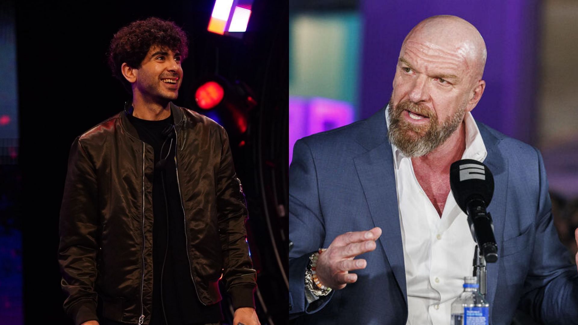 Tony Khan and Triple are key figures in AEW, and WWE respectively [Photos courtesy of AEW Official X Account and wwe.com]]