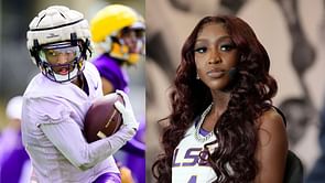 PHOTO: LSU WR Chris Hilton Jr. shows love to GF Flau'jae Johnson as he shares glamorous snap of star hooper