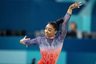 Simone Biles of the United States during the 2024 Summer Olympic Games in Paris, France. (Photo via Getty Images