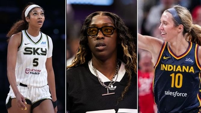 "I'm in your city": Angel Reese, Lexie Hull & more react to Mercury star's oversized trouser suit