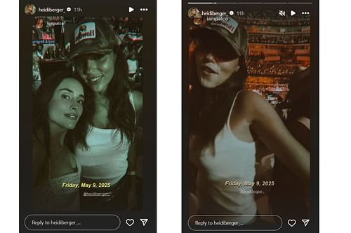 Snapshot of Daniel Ricciardo's girlfriend on her Stories...Credits-Instagram