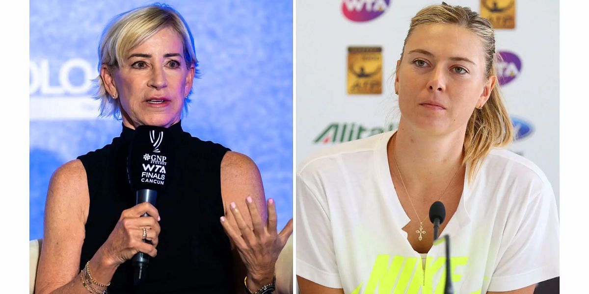 Chris Evert (L) and Maria Sharapova (R) (Image Source: Getty)