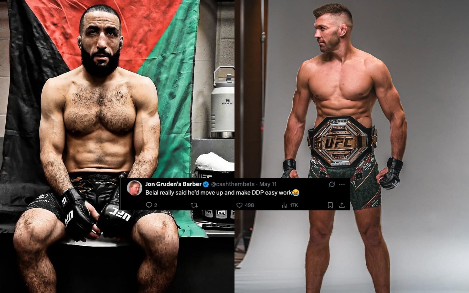 Dricus du Plessis and Belal Muhammad have dislike for one another [Image Courtesy: @bullyb170 and @dricusduplessis on Instagram]