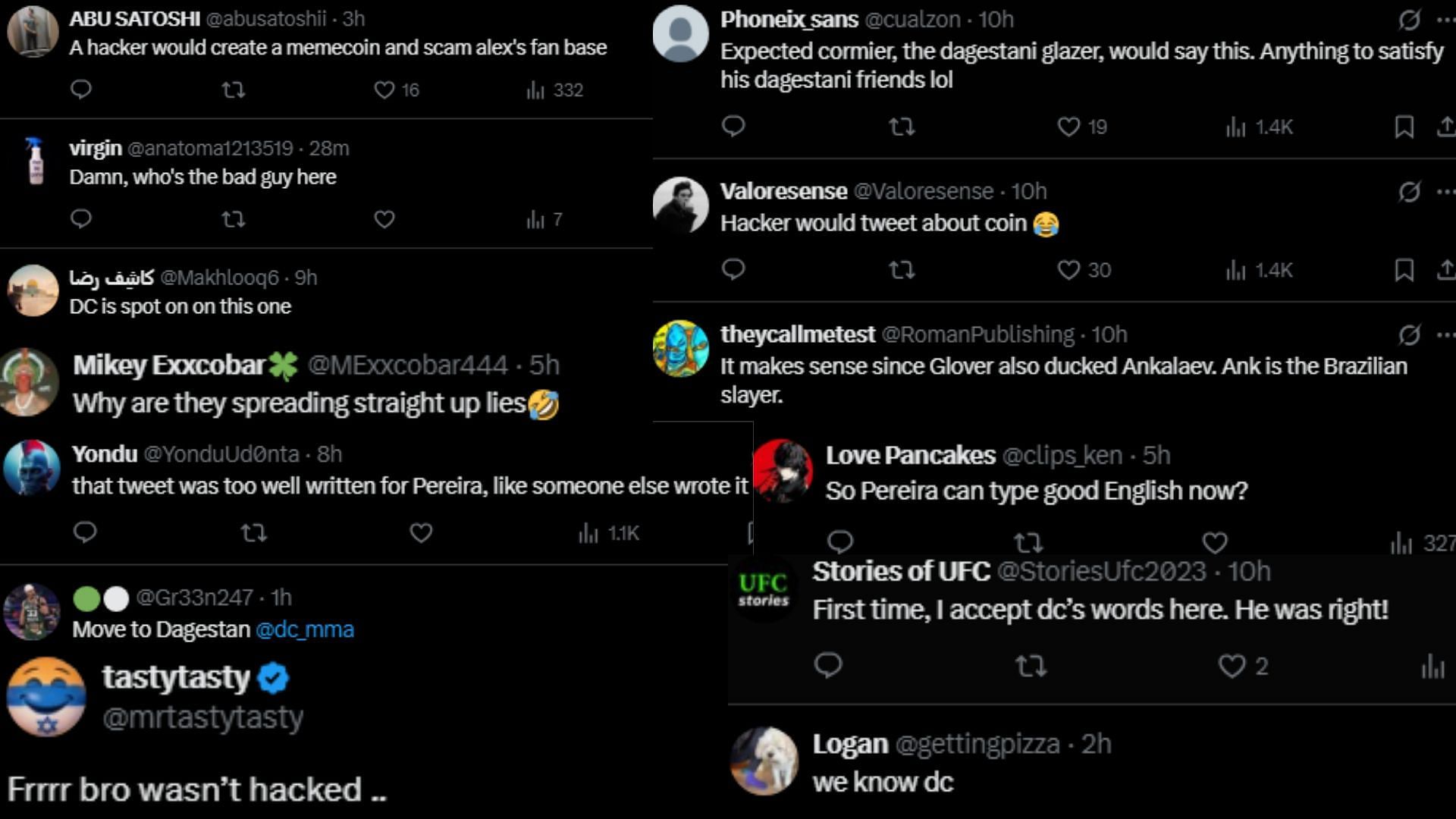Fan comments. [Screenshots courtesy: @RedCorner_MMA on Instagram]