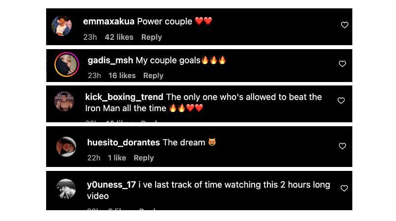 Screenshot of comments. [ONE Championship/Instagram]