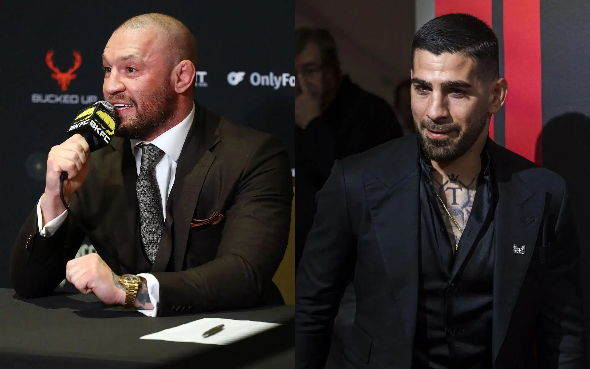 MMA fans debate about prime Conor McGregor vs. Ilia Topuria debate. [Images courtesy: Getty Images]