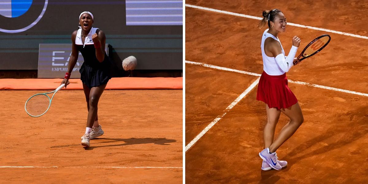 Coco Gauff (L) vs Zheng Qinwen (R) preview, (Source: Getty Images)