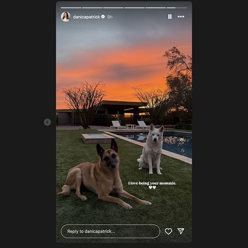 Screengrab from Danica Patrick's Instagram story (@danicapatrick)