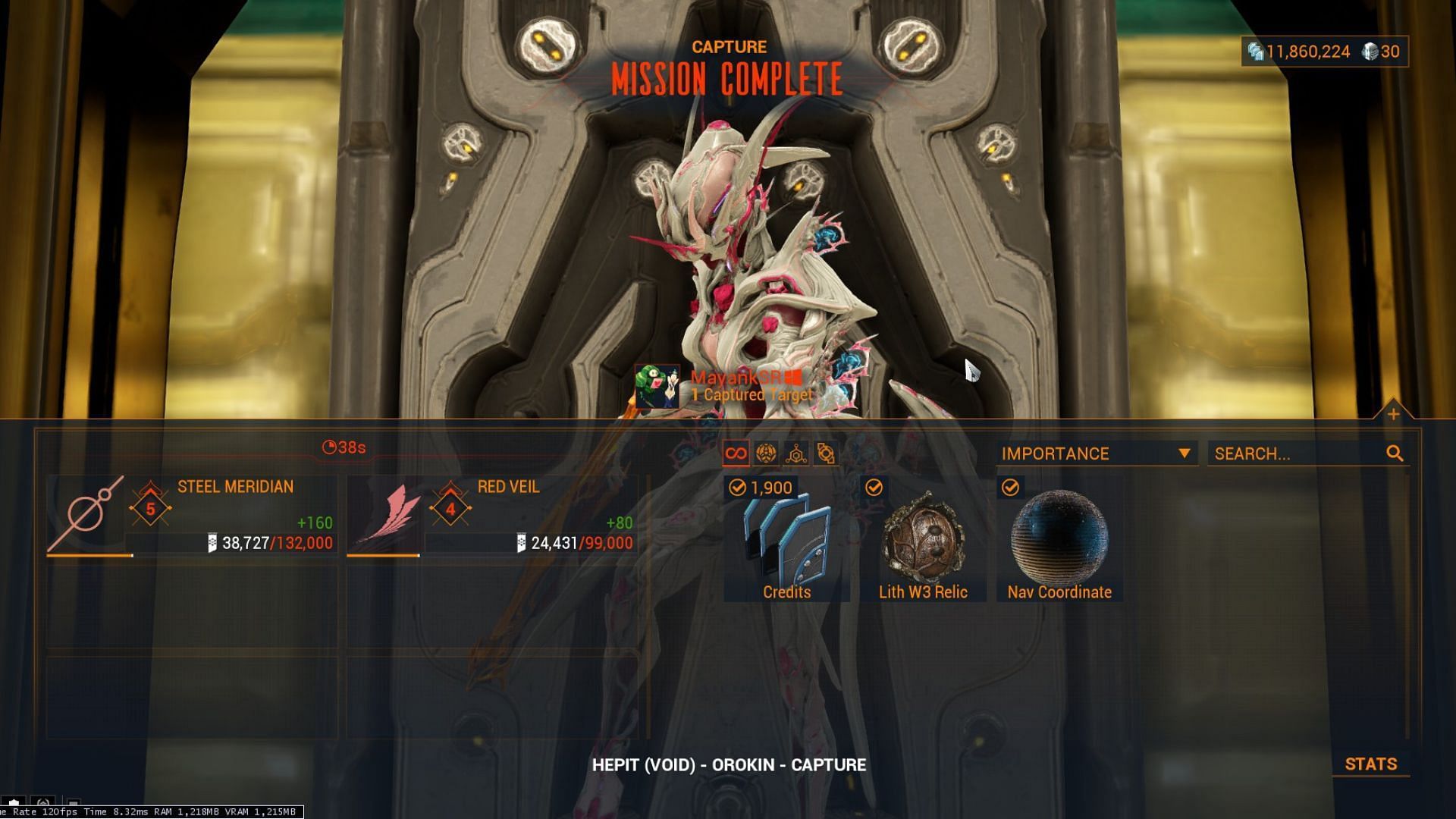 Some missions can be done in less than a minute (Image via Digital Extremes)