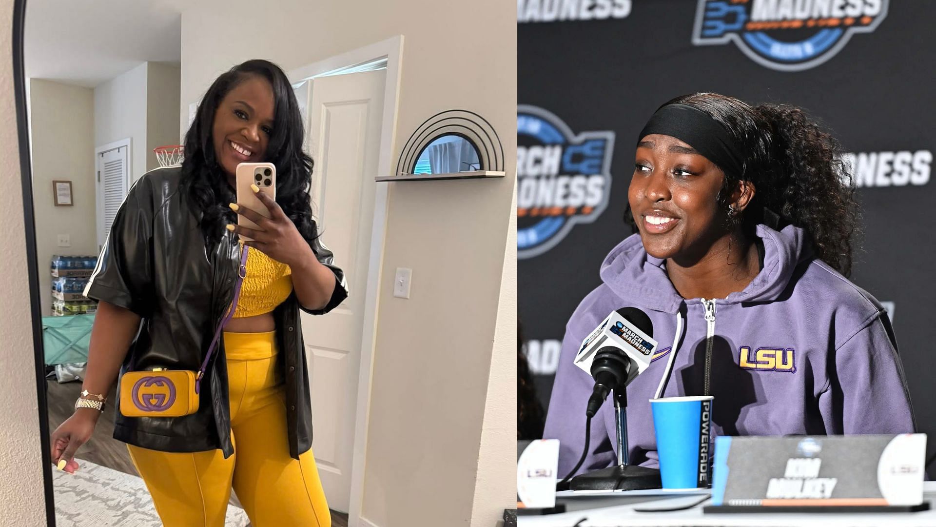 Flau&rsquo;jae Johnson&rsquo;s mom Kia Brooks hypes up LSU star&rsquo;s comical commands as coach - Image source: Imagn/Instagram(kiajbrooks)