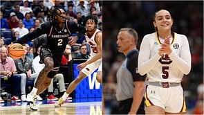 South Carolina hooper Tessa Johnson & Michigan transfer Zachary Davis twin in black outfits in latest TikTok