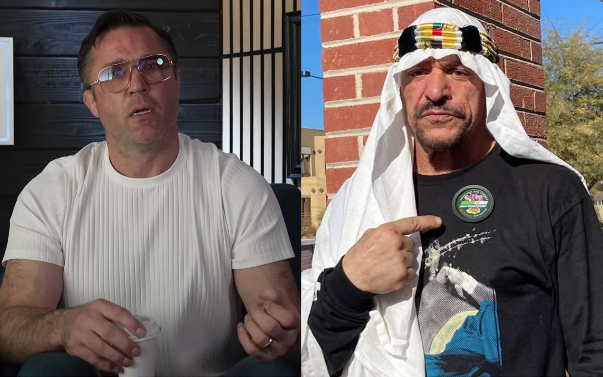 Chael Sonnen (left) reacted to retired pro wrestler Sabu