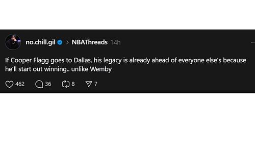 Screenshot, via Thread