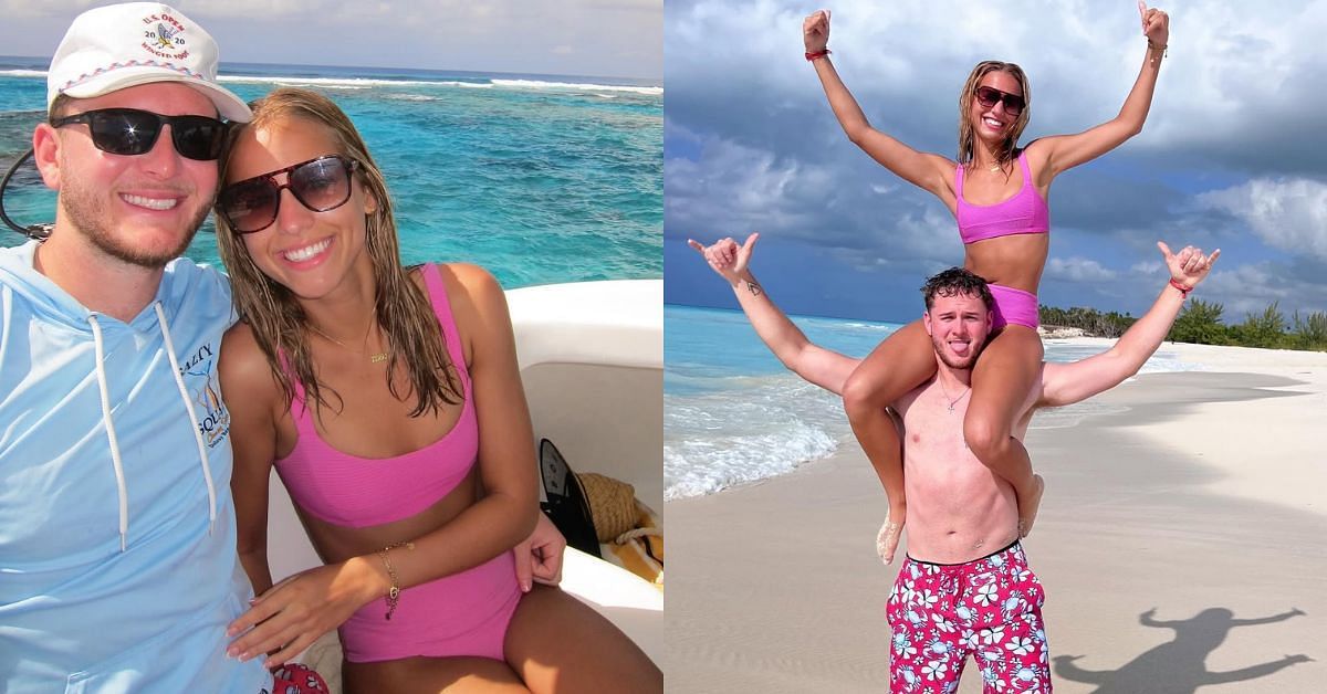 Quinn Ewers and gf Madelyn Barnes hit Miami beach before Dolphins OTAs begin