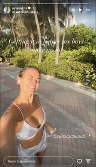 Jena Sims takes her morning walk before her boys wake up. Image via Instagram @jenasims