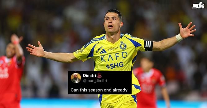 "My GOAT is finished", "What is wrong with him" - Fans react as Cristiano Ronaldo misses penalty in SPL clash against Al-Khaleej