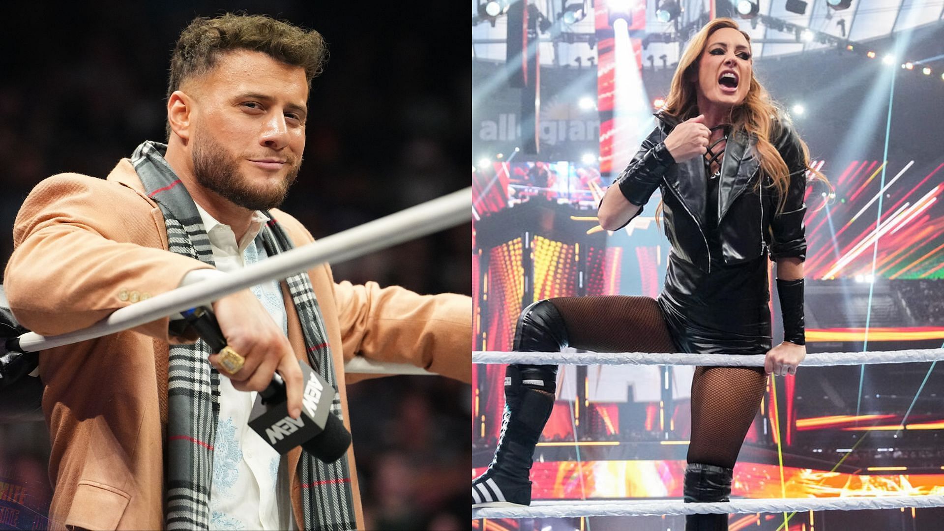 MJF and Becky Lynch are former world champions in their respective companies [Photo: AEW and WWE Official Website]