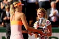 Chris Evert handed Maria Sharapova the 2014 French Open trophy - Source: Getty