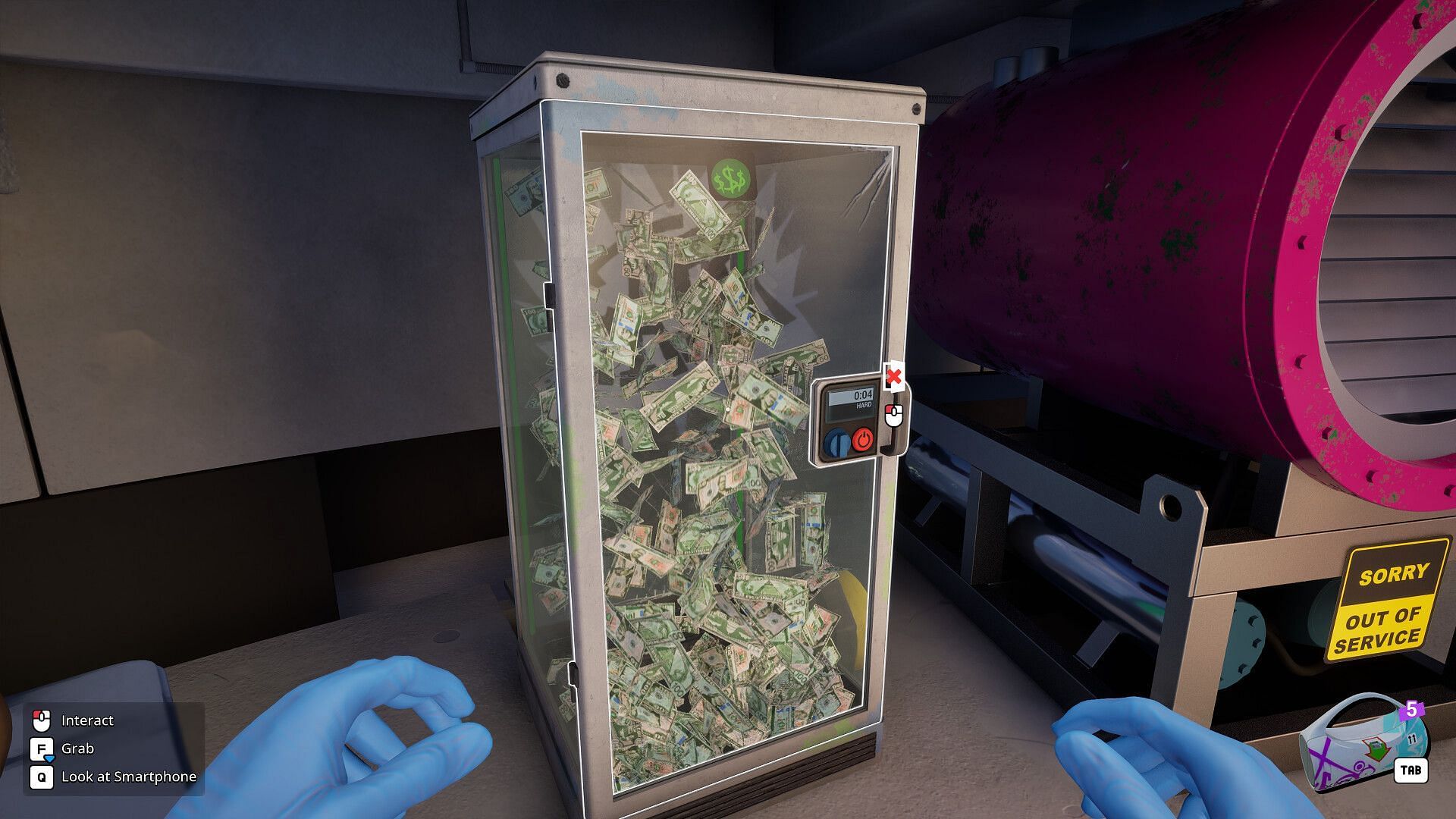 Listing 7 beginner tips to get started with Cash Cleaner Simulator (Image via Forklift Interactive || Digital Pajamas)