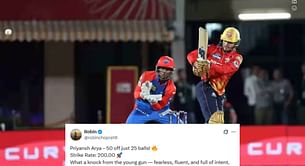 "Fearless, fluent, and full of intent" - Fans in awe as Priyansh Arya smashes 70 off 34 balls in PBKS vs DC IPL 2025 match