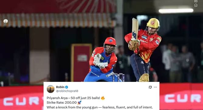 "Fearless, fluent, and full of intent" - Fans in awe as Priyansh Arya smashes 70 off 34 balls in PBKS vs DC IPL 2025 match
