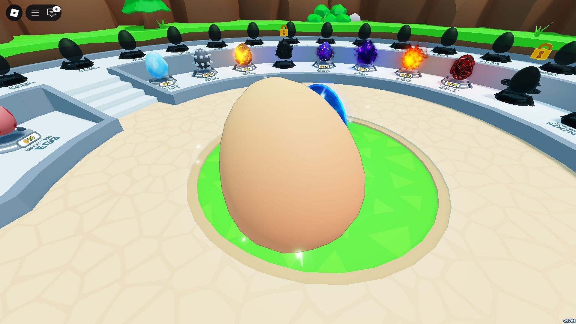 Hatching the Infinity Egg (Image via Roblox)