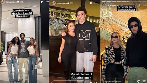 Larsa shares pictures with her children on her IG story. (Credits: @larsapippen/Instagram)