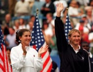 Monica Seles and Steffi Graf - Source: Getty