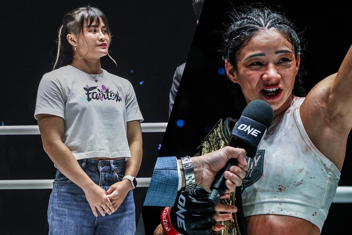 (From left) Stamp Fairtex and Allycia Hellen Rodrigues.