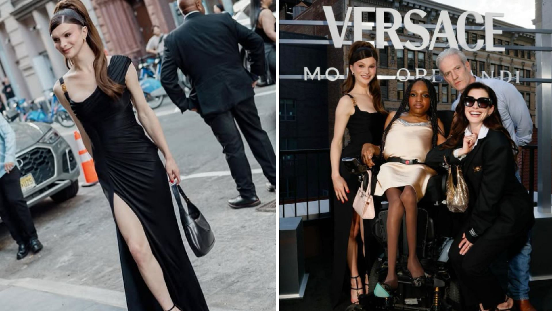 Dylan Mulvaney donning Versace dress as she partners with the brand to promote its women
