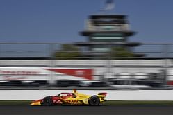 WATCH: Alex Palou & Graham Rahal battle it out on the pit road during IndyGP